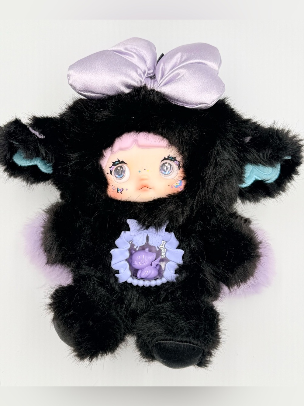Nommi “ECLIPSE” Black Moth Girl Fantasy World Blind Box Bag Charm Plush 🖤🦋